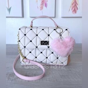 BETSEY JOHNSON Bag Addy Crossbody -  White Rainbow Dots LBADDY